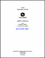 John Deere 315SJ BACKHOE LOADER Parts Catalog