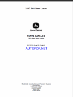 John Deere 320D Skid Steer Loader Parts Catalog (PC10135)