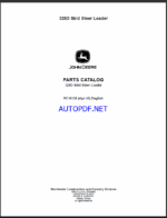 John Deere 328D Skid Steer Loader Parts Catalog