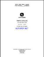 John Deere 332G Skid Steer Loader Parts Catalog (PC15046)
