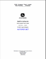 John Deere 333G Compact Track Loader Parts Catalog (PC15047)