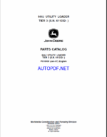 John Deere 644J UTILITY LOADER Parts Catalog