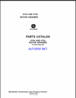 John Deere 670A AND 672A MOTOR GRADERS Parts Catalog
