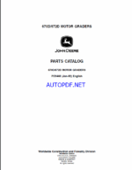 John Deere 670D, 672D MOTOR GRADERS Parts Catalog