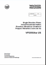 Wacker Neuson VP2050Aw US Single Direction Plates Parts Manual