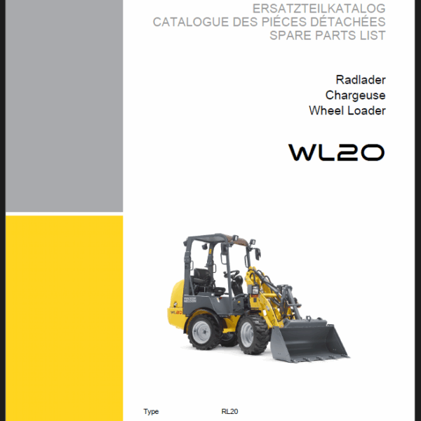 Wacker Neuson WL20 Loader Parts Manual