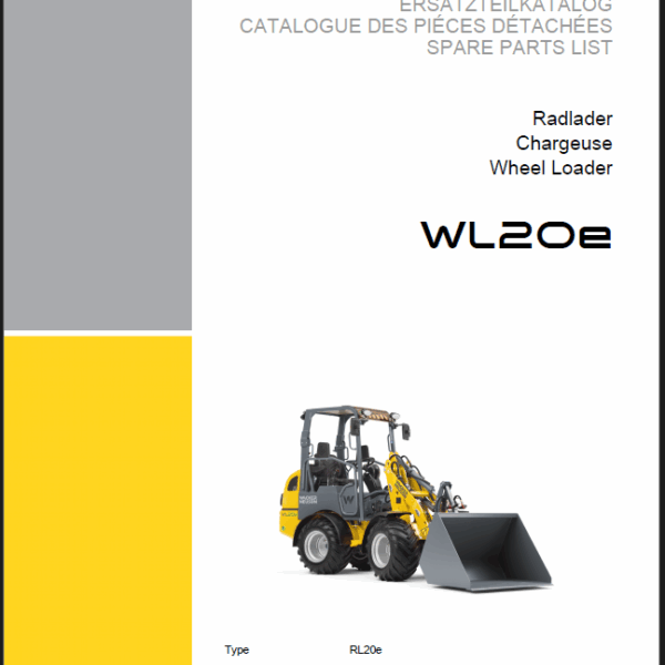 Wacker Neuson WL20e Loader Parts Manual