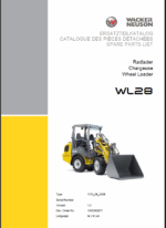 Wacker Neuson WL28 Loader Parts Manual