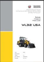 Wacker Neuson WL32 USA Loader Parts Manual