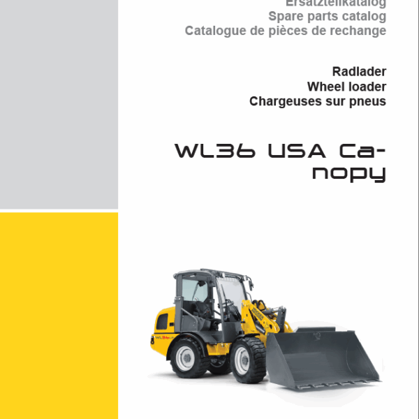 Wacker Neuson WL36 USA Canopy Loader Parts Manual