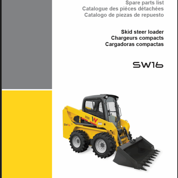 Wacker Neuson SW16 Skid Steer Loader Parts Manual