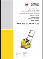 Wacker Neuson WPU1550AW-US Vibratory Plates Parts Manual
