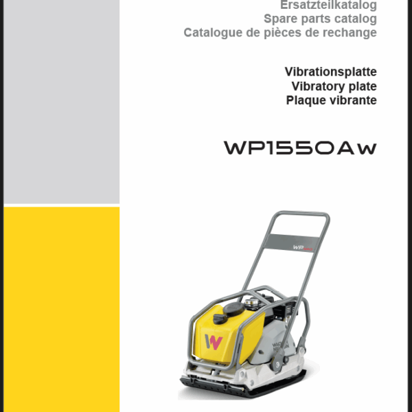 Wacker Neuson WP1550Aw Vibratory Plate Parts Manual