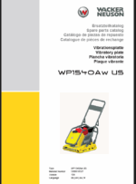 Wacker Neuson WP1540Aw US Vibratory Plate Parts Manual