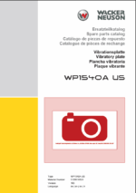 Wacker Neuson WP1540A US Vibratory Plate Parts Manual