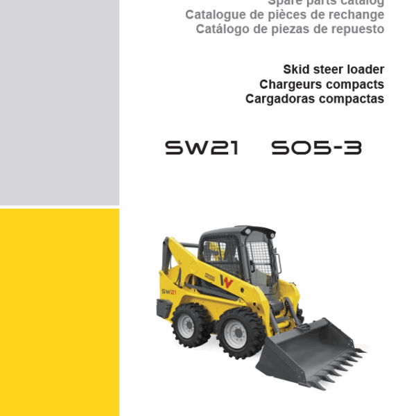 Wacker Neuson SW21 S05-3 Skid Steer Loader Parts Manual