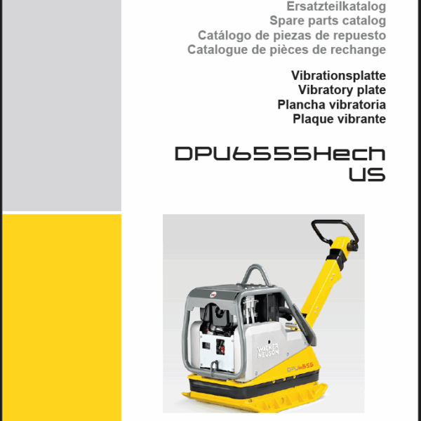 Wacker Neuson DPU6555Hech Vibratory Plate Parts Manual