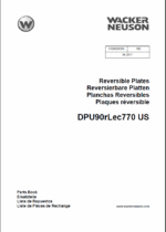 Wacker Neuson DPU90rLec770 US Reversible Plates Parts Manual