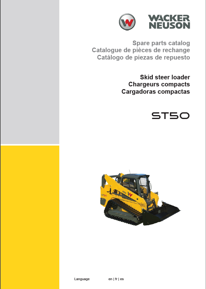 Wacker Neuson ST50 Skid Steer Loader Parts Manual