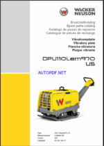 Wacker Neuson DPU110Lem970 US Vibratory Plate Parts Manual