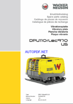 Wacker Neuson DPU110rLec970 US Vibratory Plate Parts Manual
