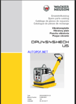 Wacker Neuson DPU4545HECH US Vibratory Plate Parts Manual