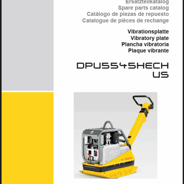 Wacker Neuson DPU5545HECH US Vibratory Plate Parts Manual