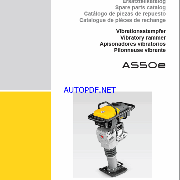 Wacker Neuson AS50e Vibratory Rammers Parts Manual