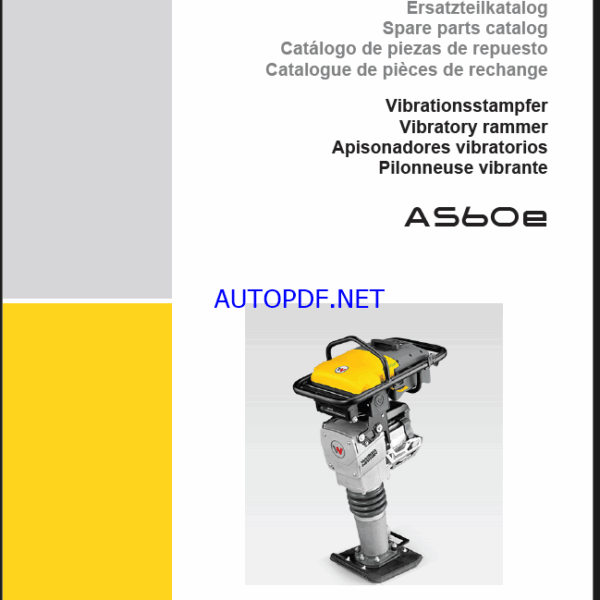 Wacker Neuson AS60e Vibratory Rammers Parts Manual