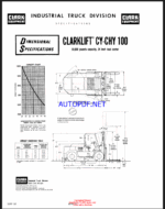 Clark CY, CHT 100, 120, 140 Gasoline LPG and Diesel Operators Manual (O-153)
