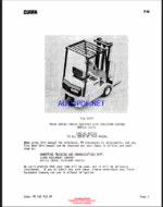 Clark TM, EM10 thru 15S Forklift Planned Maintenance and Adjustment Procedures Manual (PMA502)