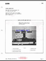 Clark PT5, PT7 Forklift Planned Maintenance and Adjustment Procedures Manual (PMA528)
