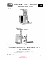 Clark NP300, NP500 Aisle Reach Truck Planned Maintenance and Adjustment Procedures Manual (PMA374)