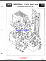 Clark EC300 20-30 Forklift Planned Maintenance and Adjustment Procedures Manual (PMA336)