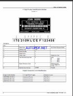 John Deere 310SL HL Backhoe Loader Parts Catalog (PC11325)