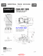 Clark C500-Y1625D-1, C500-Y2030D-1 Forklift Operators Manual (O-300)
