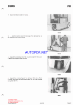 Clark Clarklift TM10-12S-15 Forklift Planned Maintenance and Adjustment Procedures Manual (PMA421)