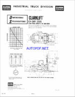 Clark RHY 140, 160, 180S, 180L, 200S, 200L, 220L, CFY, CHY, WP 150, 160, 165, 180, 200S, 200L, 225, 250, 300 Forklift Operators Manual (O-B83-2)