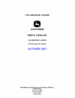 John Deere 710D BACKHOE LOADER Parts Catalog