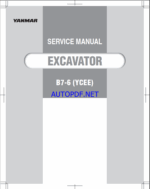 YANMAR B7-6 (YCEE) Crawler excavators SERVICE MANUAL