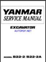 YANMAR B22-2, B22-2A Crawler excavators SERVICE MANUAL
