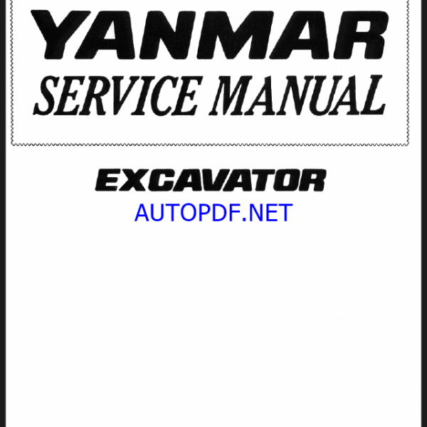 YANMAR B22-2, B22-2A Crawler excavators SERVICE MANUAL