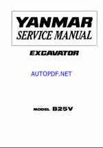 YANMAR B25 Crawler excavators SERVICE MANUAL