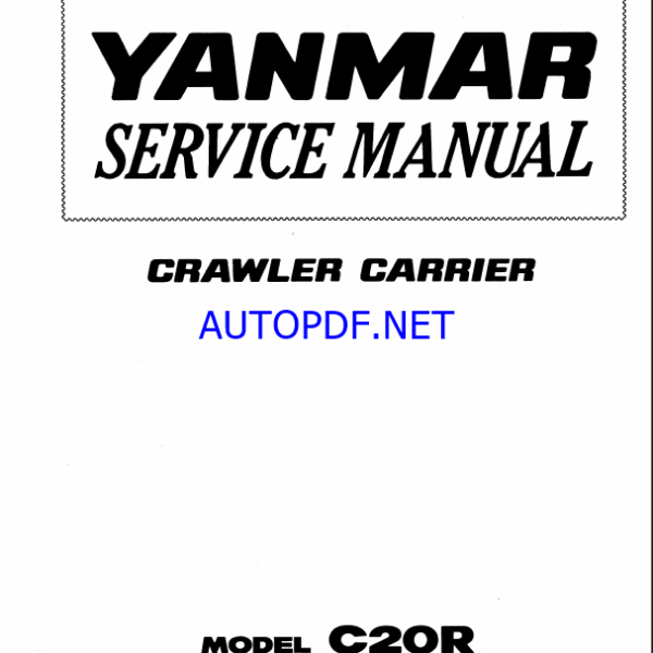 YANMAR C20 Crawler excavators SERVICE MANUAL