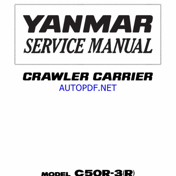 YANMAR C50R-3 Crawler excavators SERVICE MANUAL