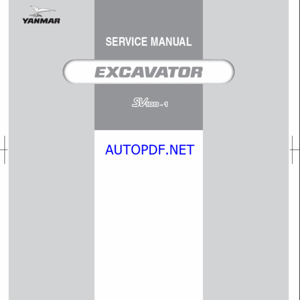 YANMAR SV100-1 Crawler excavators SERVICE MANUAL