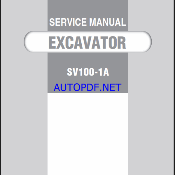 YANMAR SV100-1A Crawler excavators SERVICE MANUAL