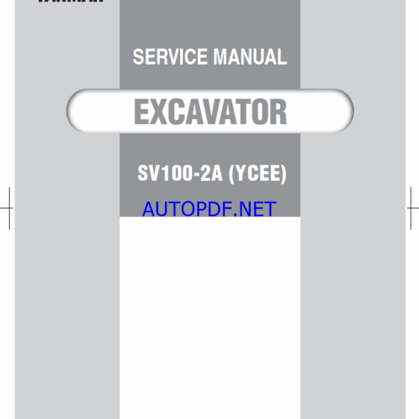 YANMAR SV100-2A Crawler excavators SERVICE MANUAL