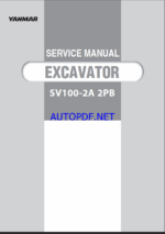 YANMAR SV100-2A-2PB Crawler excavators SERVICE MANUAL