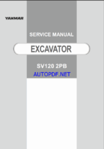 YANMAR SV120 2PB Crawler excavators SERVICE MANUAL